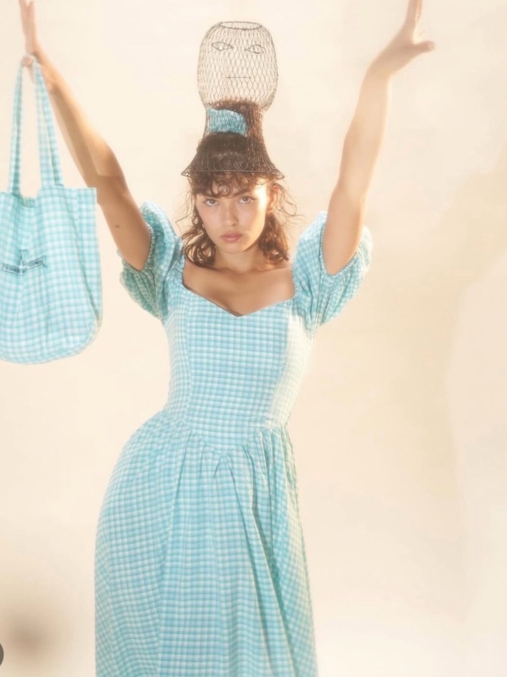 Fashion Brand Company Virgin Gown in Green Gingham Plaid M